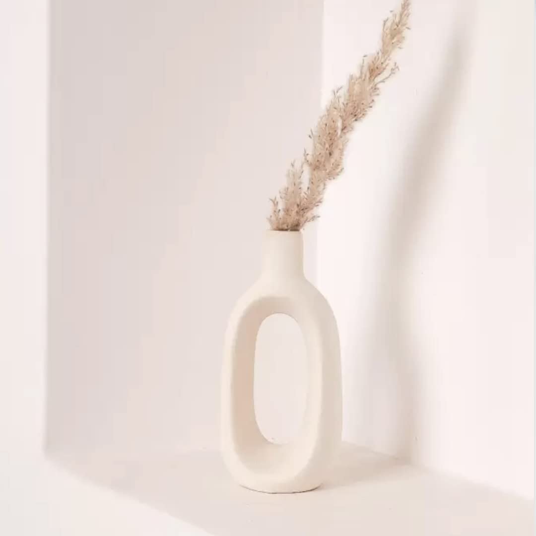 RARE BIRD Oval shape Donut Vase