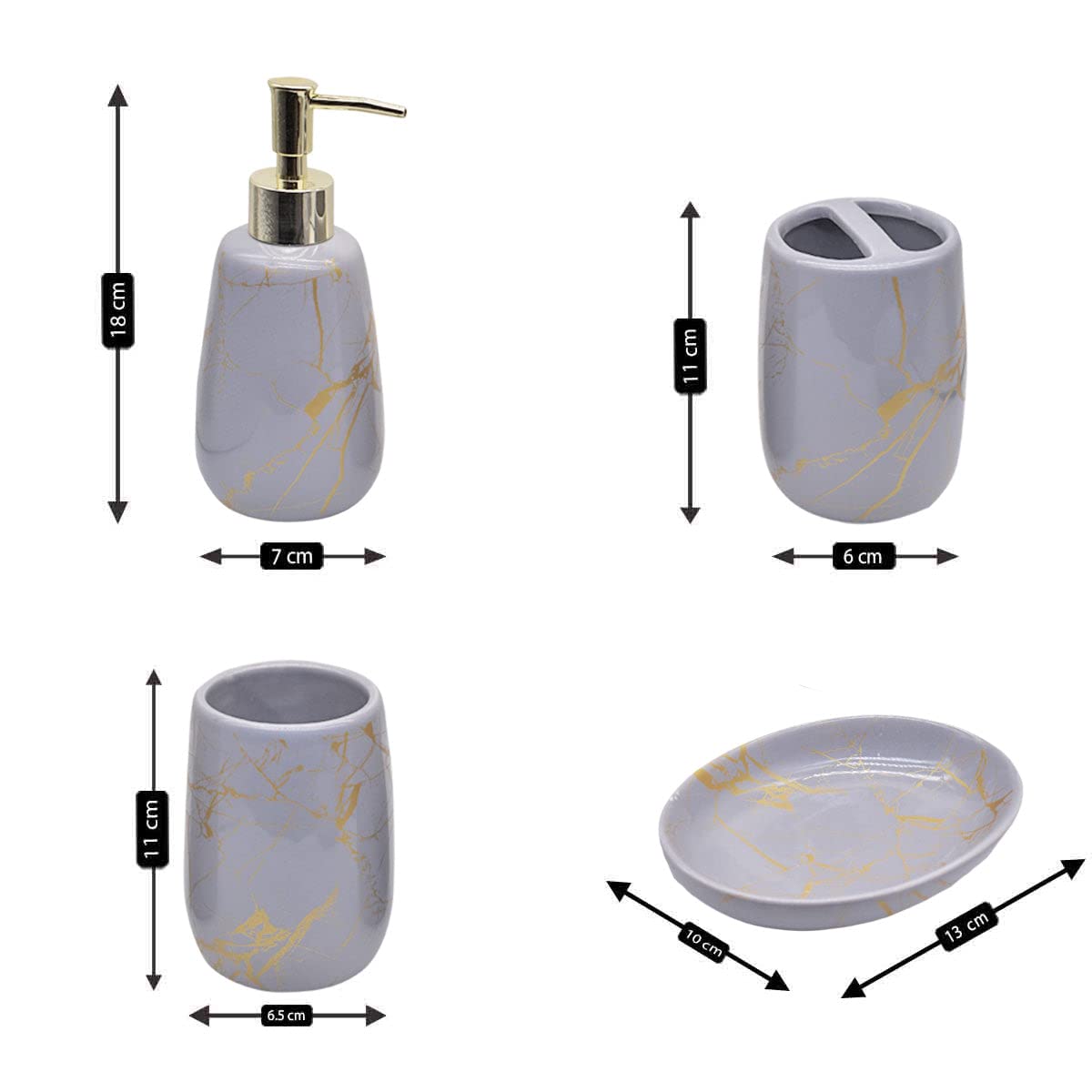 RARE BIRD BATH SET- SET OF 4