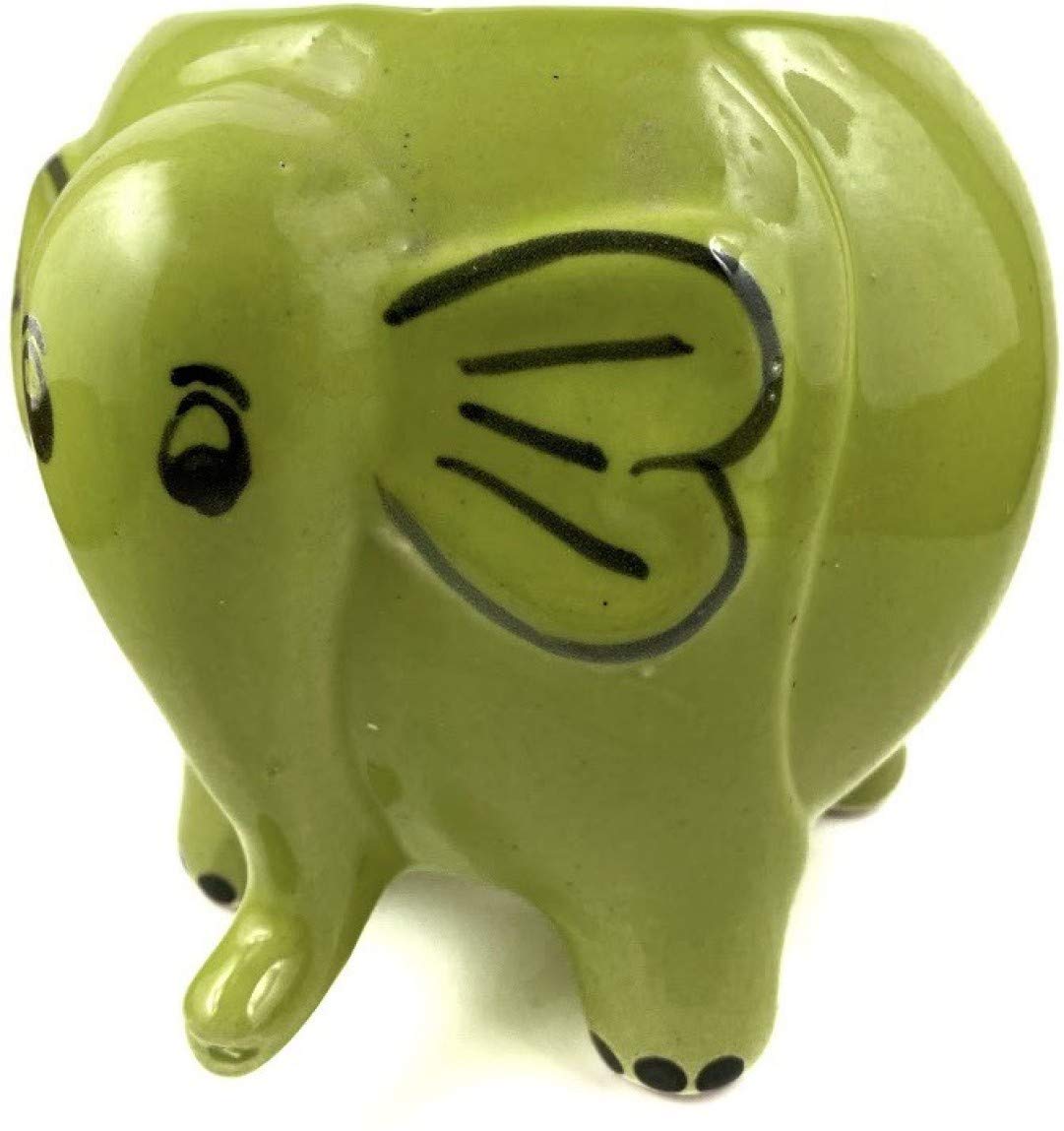 RARE BIRD CERAMIC ELEPHANT PLANTER-M