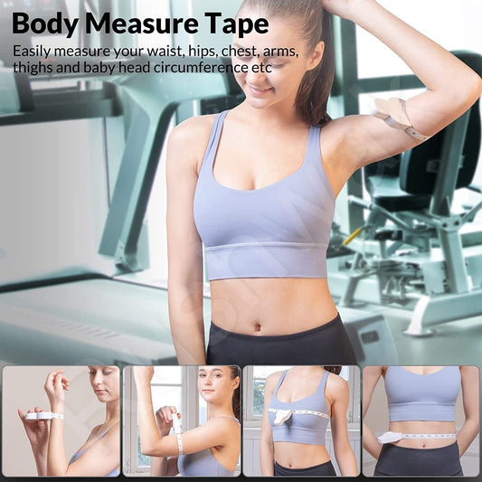 Rare Bird Body Measuring Tape with Lock Pin and Retractable Push Button 150 CM Measurement Tape Measure for Body for Fat Measurement and Weight Loss Sewing Tape Tailor Tape (Multicolor)