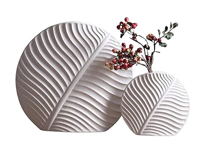 RARE BIRD CERAMIC ROUND LEAF VASE 2