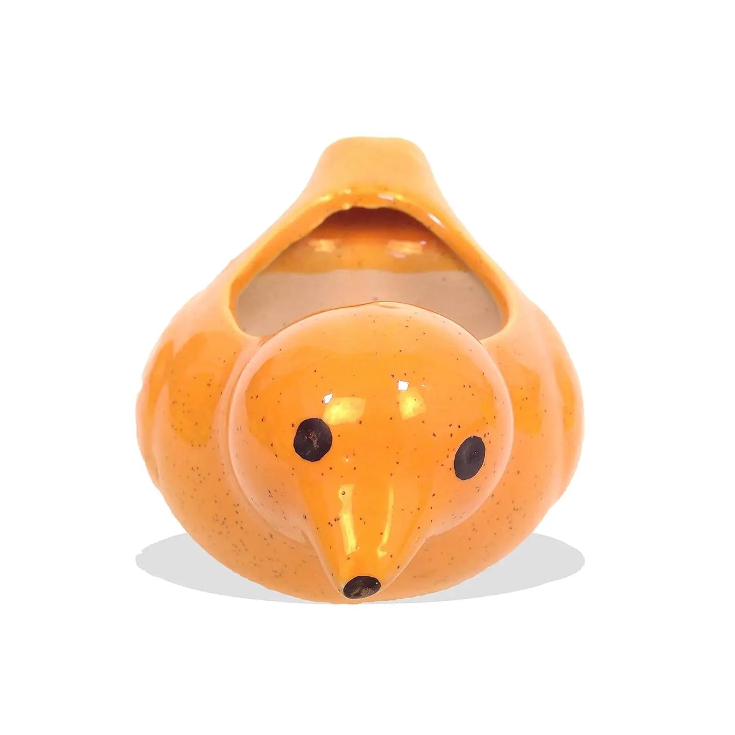 RARE BIRD Ceramic Bird Pots- Orange