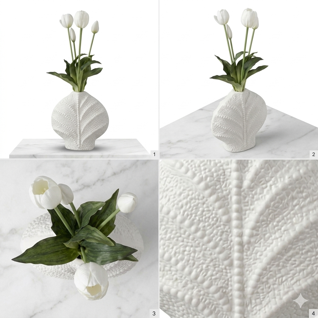 Rare Bird - Real Touch White Tulip Flowers for Home Decor