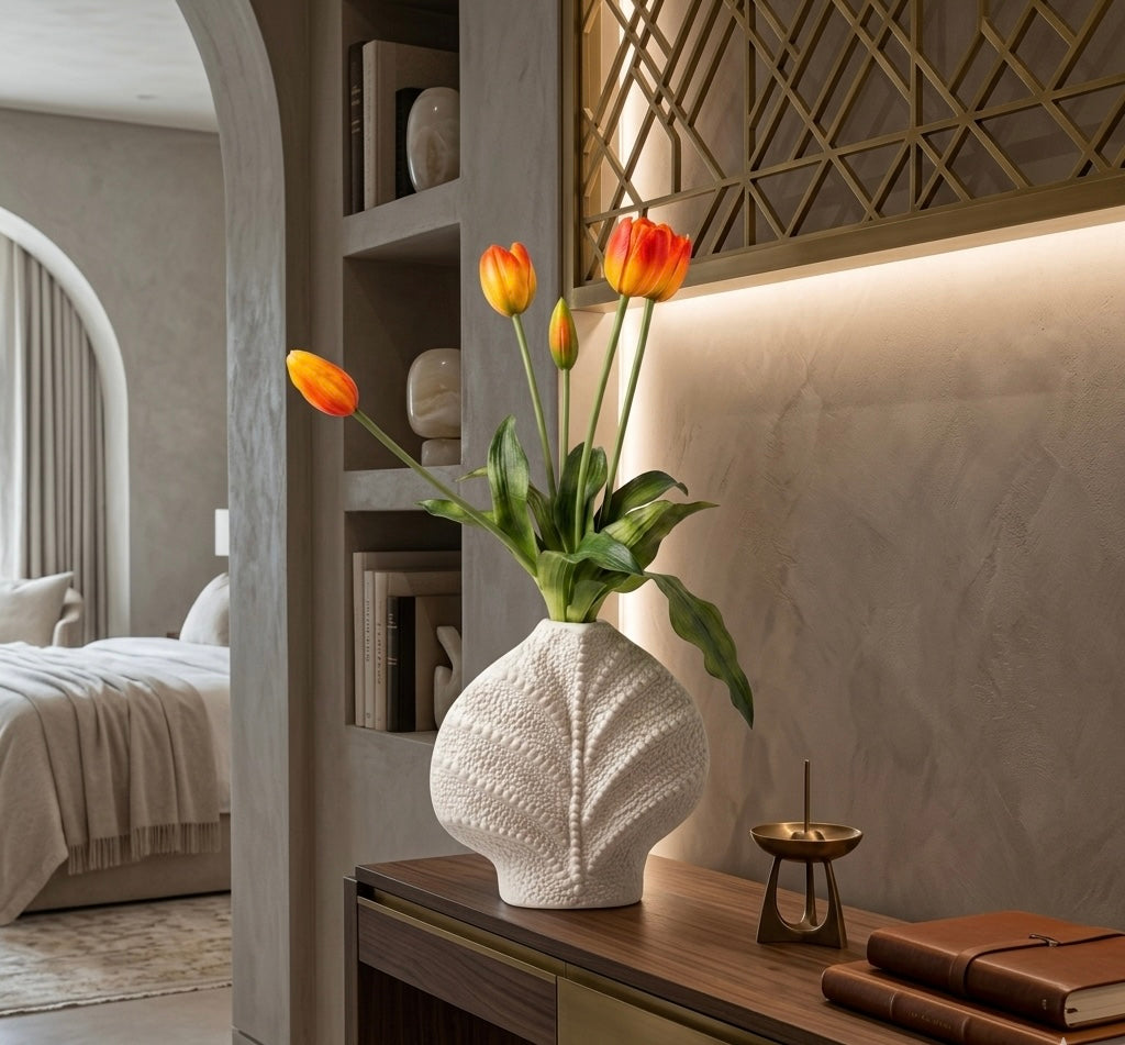 Rare Bird - Real Touch Orange Tulip Flowers for Home Decor