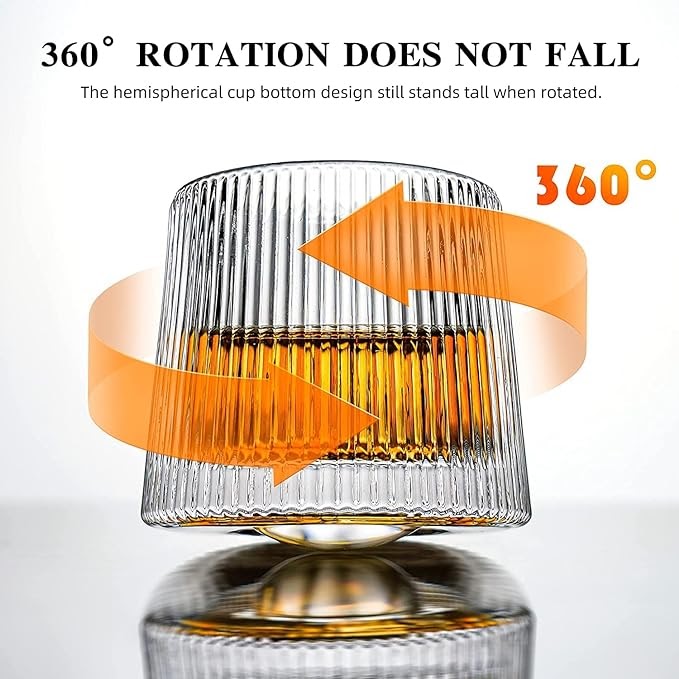 RARE BIRD Fashioned Dancing Whiskey Glass