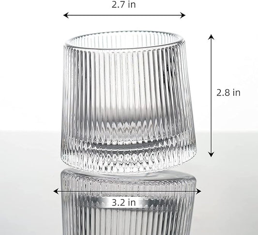 RARE BIRD Fashioned Dancing Whiskey Glass