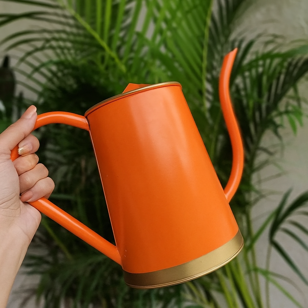 RARE BIRD 1.5 Litre Metal Watering Can – Orange