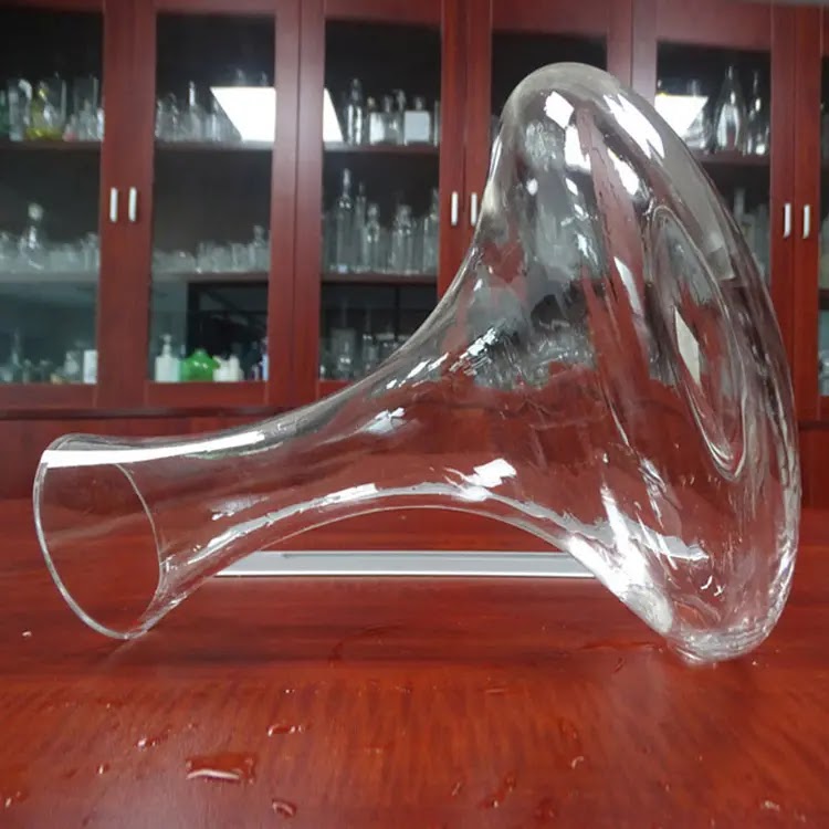 RARE BIRD International Crystal Glass Decanter Wine Goblet Dispenser, 1 L