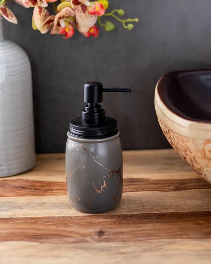 RARE BIRD Grey Ceramic Soap Dispenser