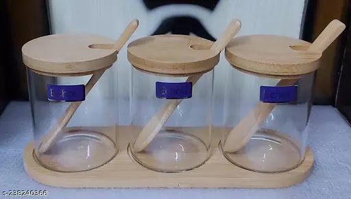 RARE BIRD GLASSWARE Round Glass Jar