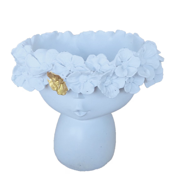 RARE BIRD GIRL HEAD VASE