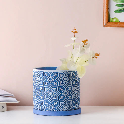 RARE BIRD BLUE POT WITH TRY