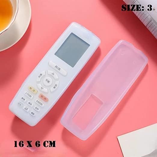 Rare Bird 3-Piece Stretchable Silicone Remote Cover Set – Dustproof & Waterproof for TV, AC, Setup Box Remotes (Transparent, Various Sizes)