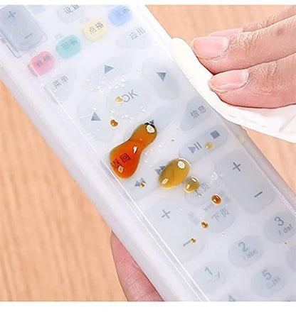 Rare Bird 3-Piece Stretchable Silicone Remote Cover Set – Dustproof & Waterproof for TV, AC, Setup Box Remotes (Transparent, Various Sizes)