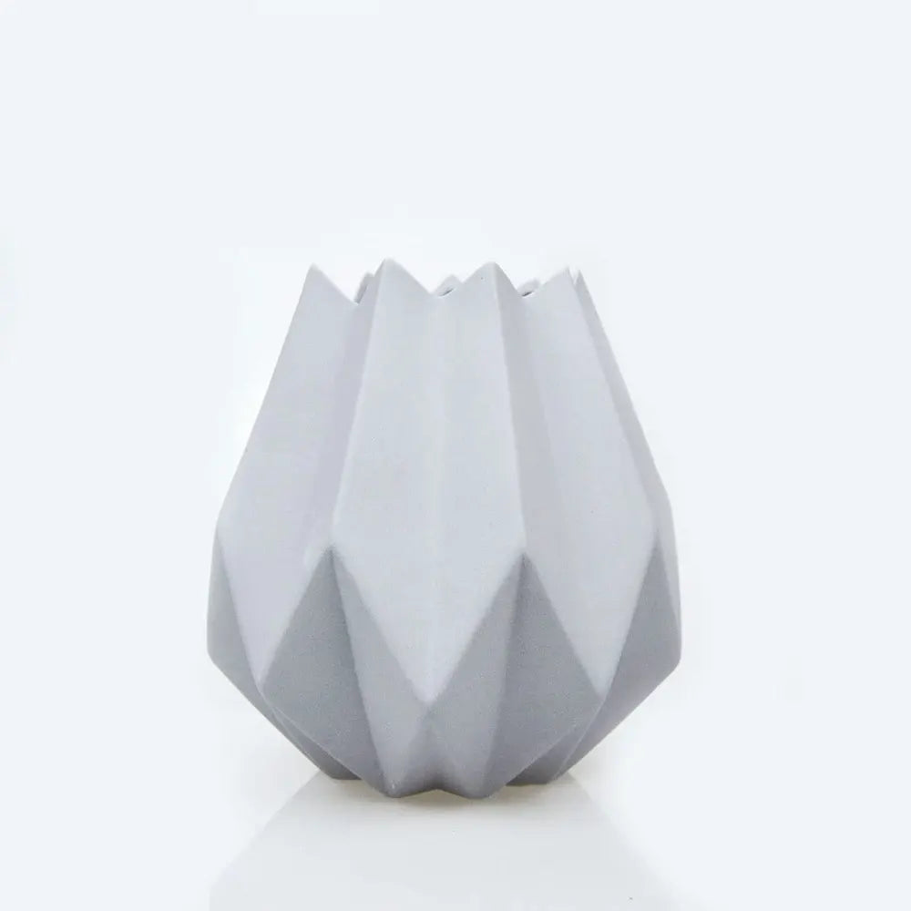 RARE BIRD Geometric Line Ceramic Vase