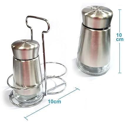 RARE BIRD Salt and Pepper Shakers Container Set with Rack