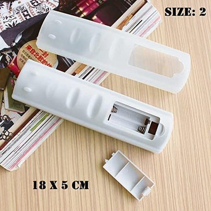 Rare Bird 3-Piece Stretchable Silicone Remote Cover Set – Dustproof & Waterproof for TV, AC, Setup Box Remotes (Transparent, Various Sizes)