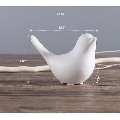 RARE BIRD White Birds Showpieces Set of 2 Mother and Child