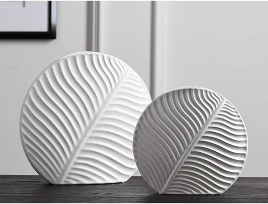 RARE BIRD CERAMIC ROUND LEAF VASE 2