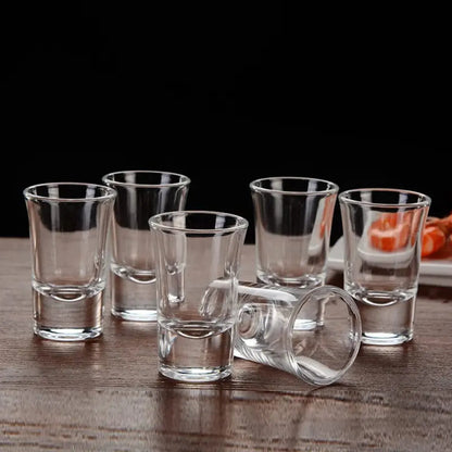 RARE BIRD Premium Heavy Base Shot Glass Set – 6 Pieces (35 ml Each)