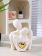 Rare Bird Hugging Couple Statue - Romantic Home Decor, Perfect Wedding Anniversary and Valentines Day Gift, Figurine for Home, Office, Coffee Table and Desktop (White, Romantic Couple), 8 cm, 6.5 cm