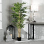 Natural Looking Artificial Bamboo Plant 160cm Made by Hand-Selected Natural Bamboo Trunks, Real Touch Leaves Without Pot Best for Home,Office Decor