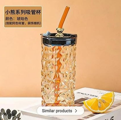 RARE BIRD Glasses with Lid and Straw