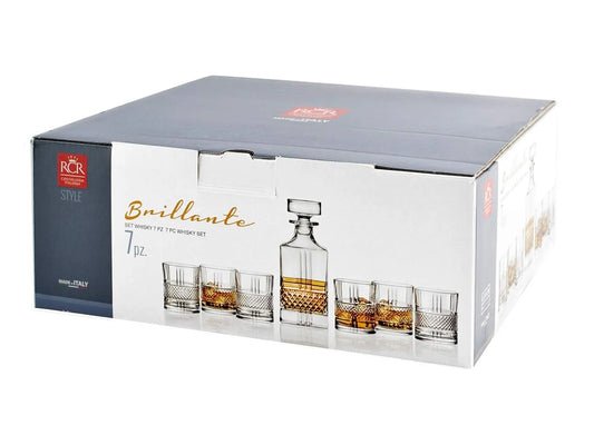 RARE BIRD Whisky 7PC Set (1 Decanter, 6 Glasses) 1L