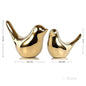 RARE BIRD Ceramic Golden Blessing Birds Statue – Set of 2 (Golden)