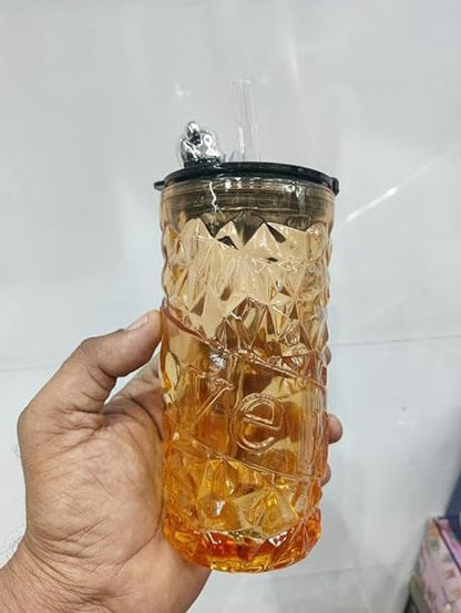 RARE BIRD Glasses with Lid and Straw