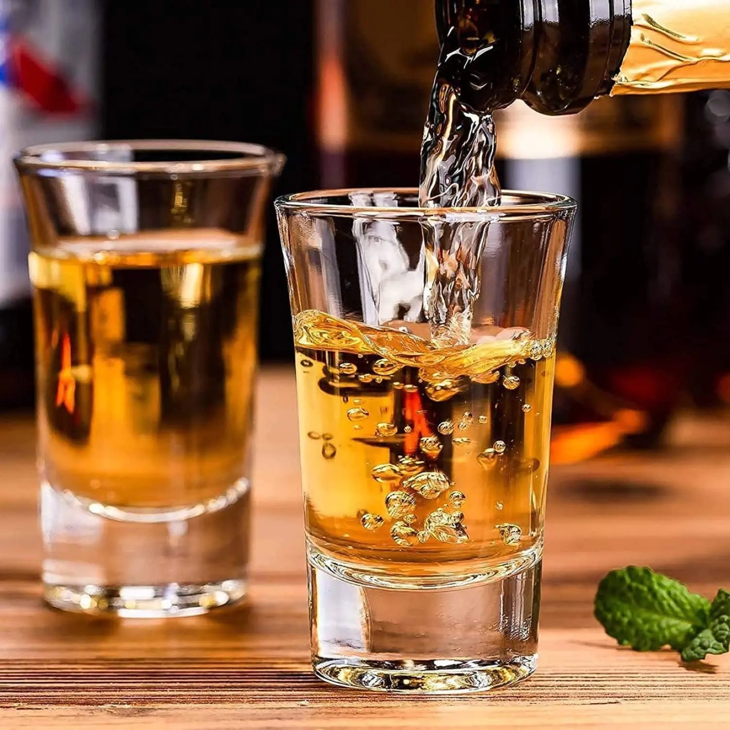 RARE BIRD Premium Heavy Base Shot Glass Set – 6 Pieces (35 ml Each)