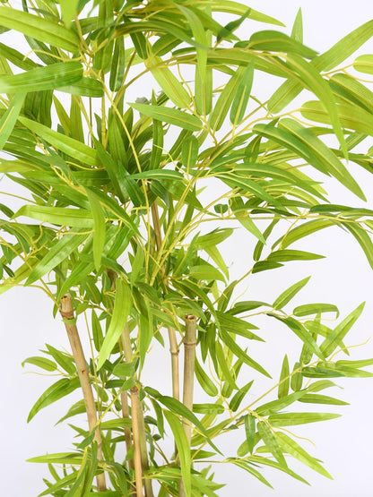 Artificial Green Bamboo Plant for Home Decor/Office Decor/Gifting | Natural Looking Indoor Plant (with Pot, 120 cm) (Green)