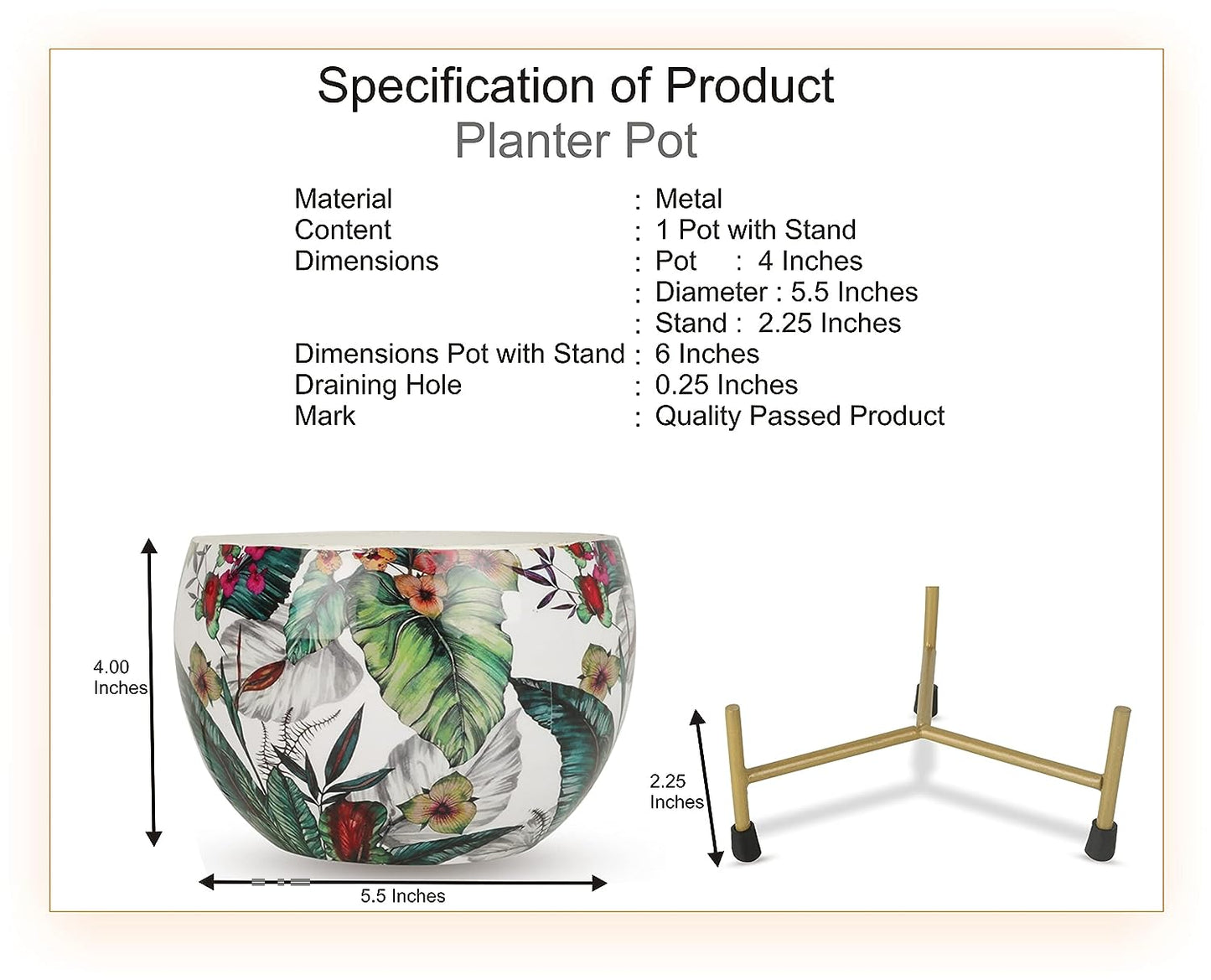 RARE BIRD METAL MATKA PLANTER