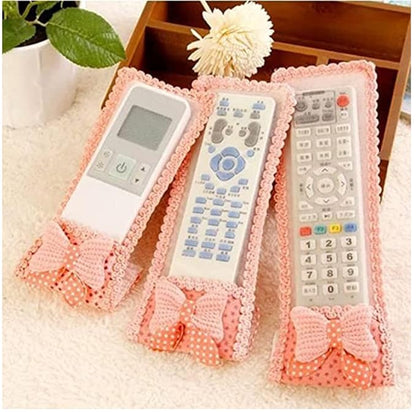 Rare  Bird Remote Covers Prevent Your remotes from dust| fits on All remotes Available in Common Indian households Multicolor Set of 3 (Pink)