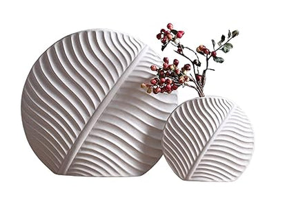 RARE BIRD CERAMIC ROUND LEAF VASE 2