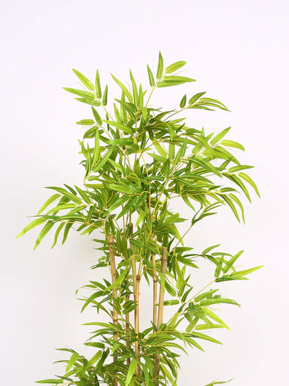 Artificial Green Bamboo Plant for Home Decor/Office Decor/Gifting | Natural Looking Indoor Plant (with Pot, 120 cm) (Green)