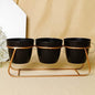 RARE BIRD CERAMIC TABLE TOP PLANTER SET OF 3