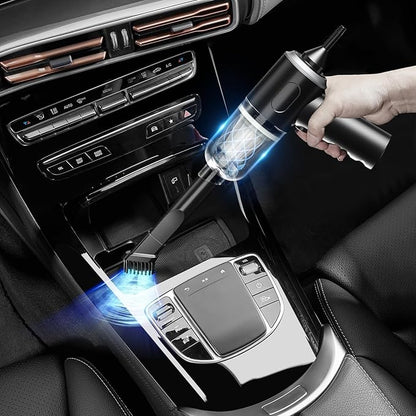 Rare Bird Car Vacuum Cleaner 2 in 1 with 3 Attachments & Blower | Cordless Handheld Vacuum Cleaner for Wet & Dry Cleaning for Home/Office/Car/Keyboard/Travel/Sofa/Office (1BLACK) (1black)