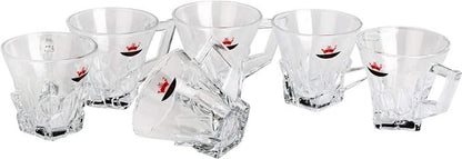 RARE BIRD Clear Glass Coffee & Tea Cup/Mug