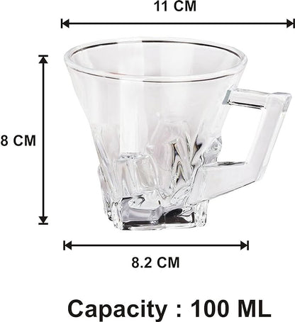 RARE BIRD Clear Glass Coffee & Tea Cup/Mug