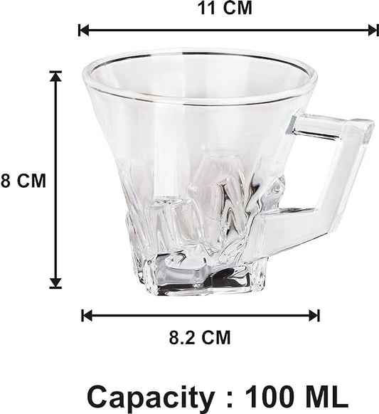 RARE BIRD Clear Glass Coffee & Tea Cup/Mug