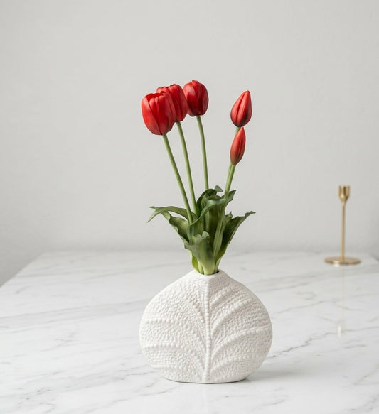 Rare Bird - Real Touch Red Tulip Flowers Bunch  for Home Decor
