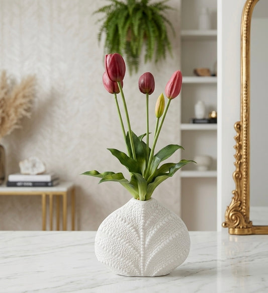 Rare Bird - Real Touch Pink Tulip Flowers for Home Decor