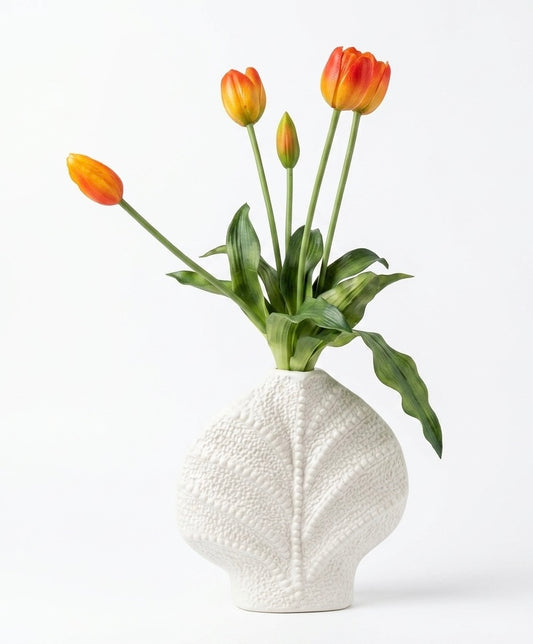 Rare Bird - Real Touch Orange Tulip Flowers for Home Decor