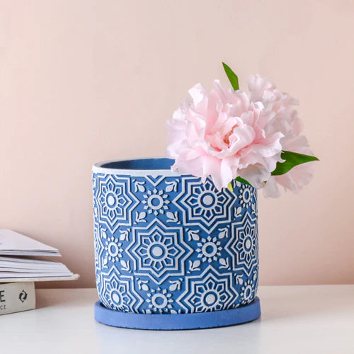 RARE BIRD BLUE POT WITH TRY