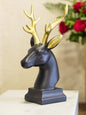 RARE BIRD Ceramic Art Beautiful Black Buck Dear Head