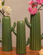 RARE bird Ceramic Home Decor Quirky Green Cactus Vase