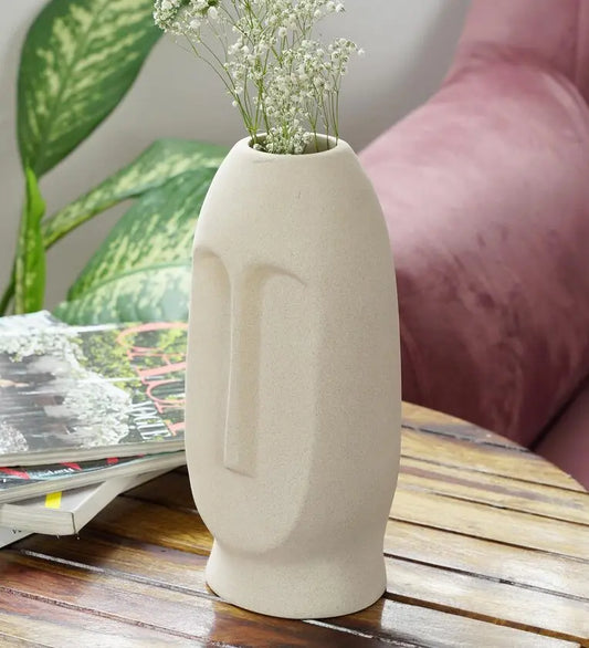 RARE BIRD Tranquality ceramic Face Vase