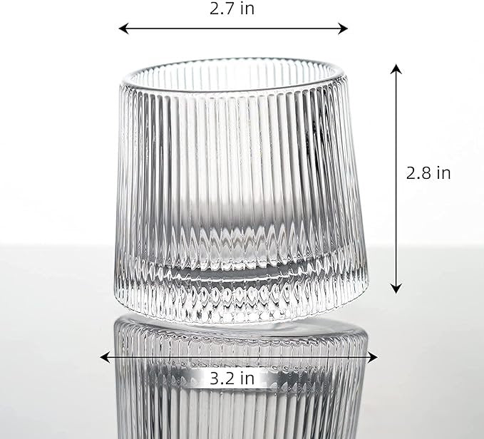 RARE BIRD Fashioned Dancing Whiskey Glass