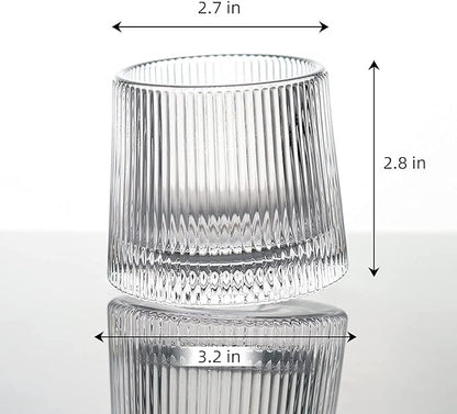 RARE BIRD Fashioned Dancing Whiskey Glass